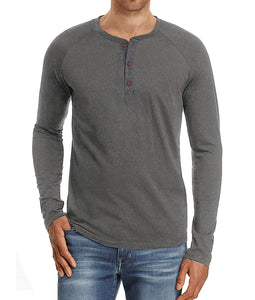 Non-Branded Men's Fashion Casual Slim Fit Long/Short Sleeve Henley T-Shirts Cotton Shirts