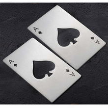 Load image into Gallery viewer, 6pcs Set Creative Poker Shaped Bottle Opener Stainless Steel Mini Poker Opener Portable Wine Beer Soda Cap Openers Kitchen Bar Too191H