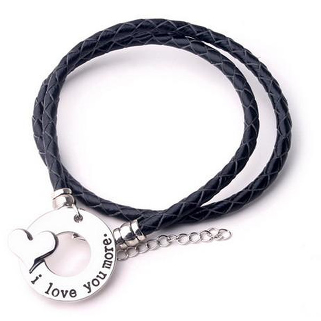 I Love You More - Hand Stamp Bracelet (Ships from USA)