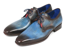 Load image into Gallery viewer, Paul Parkman Men&#39;s Blue &amp; Brown  Derby Shoes (ID#326-BLU)