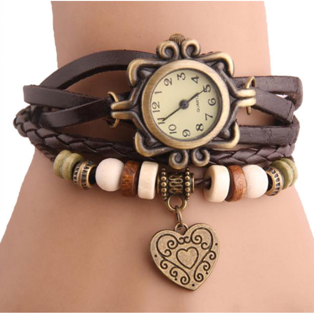Heart Vintage Wrap Watch (Ships From USA)