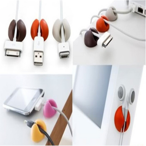 3 Pack Cable Clip Management System - Assorted Colors (Ships From USA)