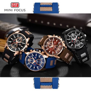 MINIFOCUS Men's Luxury Silicone Sport Watch