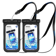 Load image into Gallery viewer, [2 PCS] Mpow PA078 IPX8 Universal Waterproof Phone Case Pouch For iPhone X Dry Bag Hiking Dirtproof Snowproof Pouch For Xiaomi