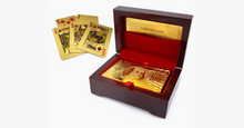 Load image into Gallery viewer, 24K Gold-Plated Playing Cards with Optional Case