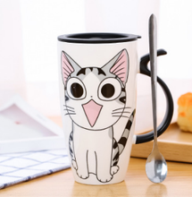Load image into Gallery viewer, Large 600 ml Cute Ceramic Cat Mug