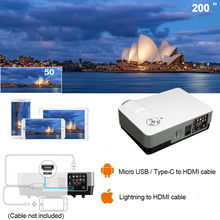 Load image into Gallery viewer, 3D HOME THEATER MULTIMEDIA 4000 Lumens USB HDMI LED HOME PROJECTOR HD 1080P TV Fast Delivery. Free 3D Resources.3 Year Warranty.
