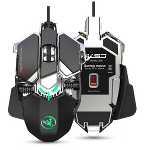 Wired Gaming Mouse LED Backlit Programmable Mechanical Mouse, up to 6400 DPI for Windows PC Gamers