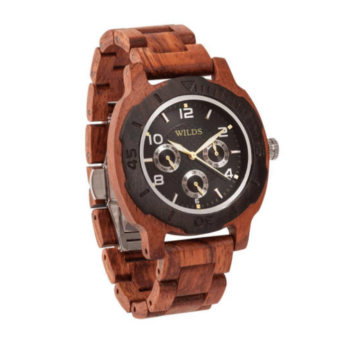 Men's Multi-Function Custom Kosso Wooden Watch - Personalize Your Watch