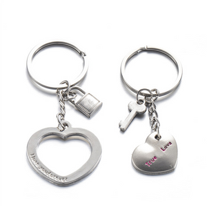 Couple's Key and Lock Keychain (Ships From USA)