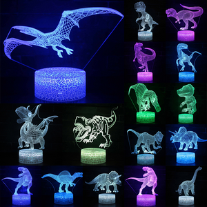 Dinosaur Series 16 Color 3D LED Night light Lamp Remote Control Table Lamps Toys Gift For kid Home Decoration 3D Night Light