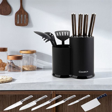 Load image into Gallery viewer, holder kitchen universal knife holder, no knife, detachable knife holder with scissors slot, space-saving multifunctional knife utensil storage a40