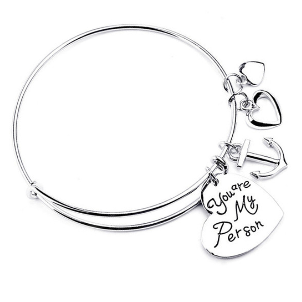 Charm Bangle : You are my person (Ships From USA)