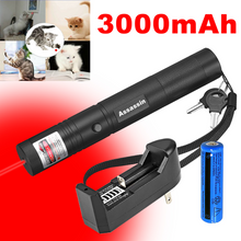 Load image into Gallery viewer, 100Miles Adjustable Red Laser Pointer Pen Astronomy 650nm Visible Beam Single Point Lazer Cat/Dog Toy+18650 Battery+Charger
