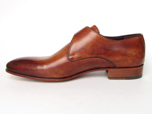 Paul Parkman Men's Monkstrap Shoes Side Handsewn Twisted Leather Sole  (ID#24Y56)