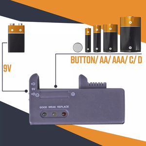 The Batterys Storage Organizer Case Battery Testers, Holds 110 Batteries Various Sizes for AAA, AA, 9V, C, D and Button