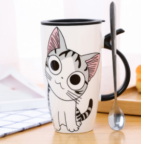 Large 600 ml Cute Ceramic Cat Mug