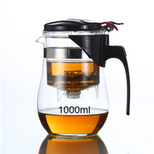 Charger l\&#39;image dans la visionneuse de la galerie, 500ml 750ml 1000ml Water Bottle Heat Resistant Glass Tea Pot Flower Tea Set Coffee Teapot Bouteille224C