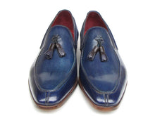 Charger l\&#39;image dans la visionneuse de la galerie, Paul Parkman Men&#39;s Tassel Loafer Blue Leather (ID#083-BLU)