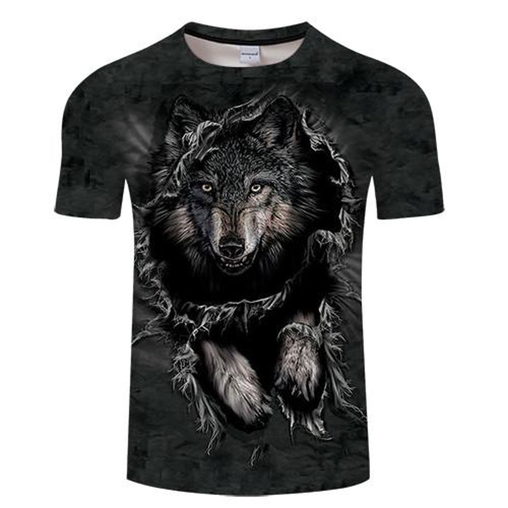 Aggressive Wolf 3D T-Shirt