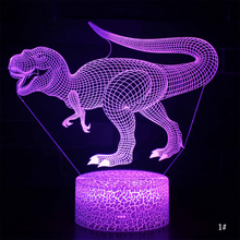 Load image into Gallery viewer, Dinosaur Series 16 Color 3D LED Night light Lamp Remote Control Table Lamps Toys Gift For kid Home Decoration 3D Night Light