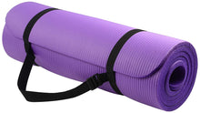 Load image into Gallery viewer, GoYoga All-Purpose 1/2-Inch Extra Thick High Density Anti-Tear Exercise Yoga Mat with Carrying Strap