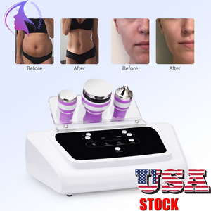 US STOCK 3 IN1 Ultrasonic Cavitation 2.0 Slimming Machine Three Probes Facial Care Shaping beauty