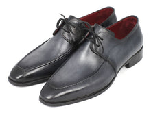 Charger l\&#39;image dans la visionneuse de la galerie, Paul Parkman Gray &amp; Black Apron Derby Shoes For Men (ID#13SX51)