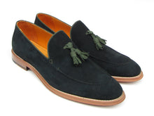 Load image into Gallery viewer, Paul Parkman Men&#39;s Tassel Loafer Green Suede Shoes (ID#087-GREEN)
