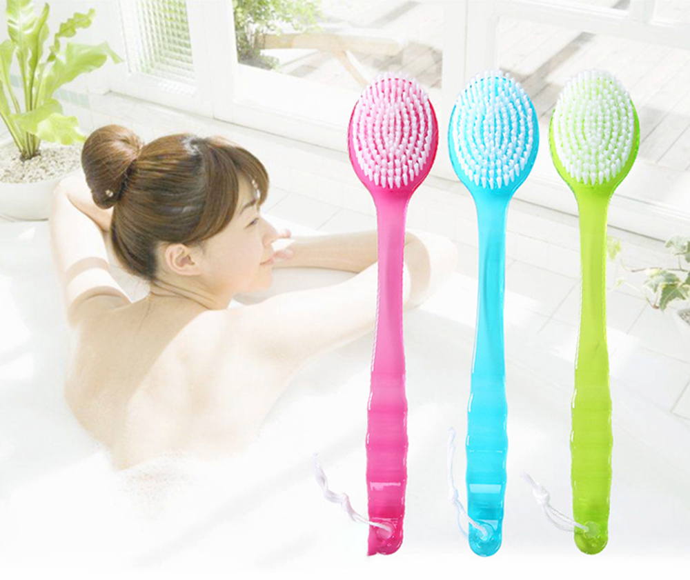 Bath Brush Skin Massage Health Care Shower Reach Feet Back Rubbing Brush With Long Handle Massage Clean Bath Accessories