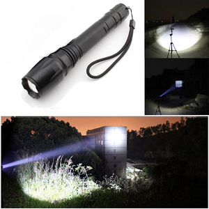 990000LM Camping Flashlight Zoomable Upgraded Tactical T6 LED Torch Rechargeable 5 Modes 2x 18650 Battery + Charger