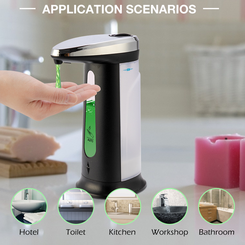 400ML Automatic Liquid Soap Dispenser Smart Sensor soap dispensador Touchless ABS soap Dispenser for Kitchen Bathroom