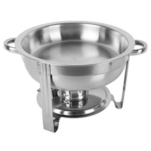 Load image into Gallery viewer, Single Basin Two Set Stainless Steel Round Buffet Stove Food Pans Household Appliances