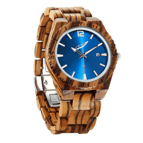 Men's Personalized Engrave Zebrawood Watches - Free Custom Engraving