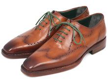 Load image into Gallery viewer, Paul Parkman Men&#39;s Wingtip Oxford Goodyear Welted Camel Brown (ID#87CML66)