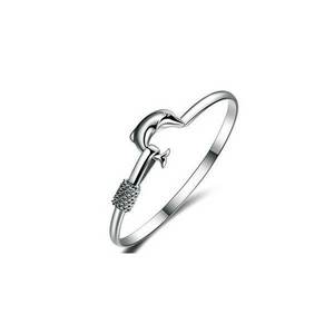Dolphin Simple Love Bangle (Ships from USA)