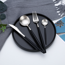 Charger l\&#39;image dans la visionneuse de la galerie, Hot Sale Dinner Set Cutlery Knives Forks Spoons Wester Kitchen Dinnerware high Quality Stainless Steel Home Party Tableware Set