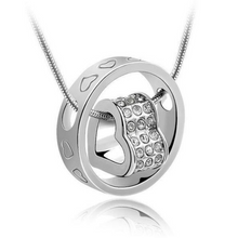 Load image into Gallery viewer, Forever Heart Pendant - White Gold  (Ships From USA)