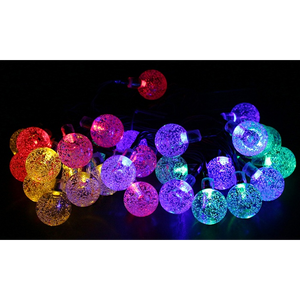 Solar-Powered Waterproof Crystal Ball String Lights