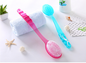 Bath Brush Skin Massage Health Care Shower Reach Feet Back Rubbing Brush With Long Handle Massage Clean Bath Accessories