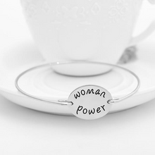 Load image into Gallery viewer, Woman Power Charm Bangle (Ships from USA)