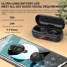 Load image into Gallery viewer, Wireless Bluetooth Earbuds 5.0 TWS V8 Touch Control Waterproof Headphone Noise Canceling LED Display Sports Headset