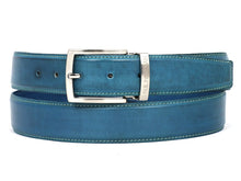 Load image into Gallery viewer, PAUL PARKMAN Men&#39;s Leather Belt Hand-Painted Sky Blue (ID#B01-SKYBLU)