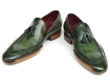 Charger l\&#39;image dans la visionneuse de la galerie, Paul Parkman Men&#39;s Side Handsewn Tassel Loafer Green Shoes (ID#082-GREEN)