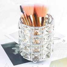 Load image into Gallery viewer, Acrylic Makeup Organizer Bling Crystal Makeup Brush Holder 360 Degree Rotating Clear Cosmetic Storage Organizer Makyaj Kutusu
