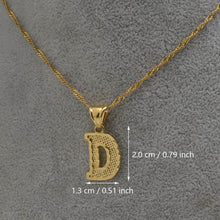 Charger l\&#39;image dans la visionneuse de la galerie, Anniyo Small Letters Necklaces for Women/Girls Gold Color Initial Pendant Thin Chain