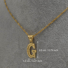 Load image into Gallery viewer, Anniyo Small Letters Necklaces for Women/Girls Gold Color Initial Pendant Thin Chain