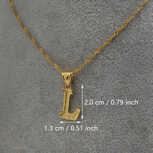 Charger l\&#39;image dans la visionneuse de la galerie, Anniyo Small Letters Necklaces for Women/Girls Gold Color Initial Pendant Thin Chain