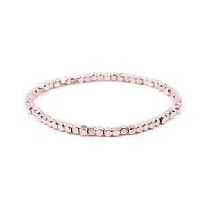 BOJIU Multicolor Crystal Strand Bracelets For Women Gold Acrylic Copper Beads Pink White Black