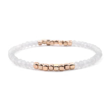 Load image into Gallery viewer, BOJIU Multicolor Crystal Strand Bracelets For Women Gold Acrylic Copper Beads Pink White Black